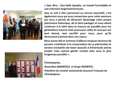 * Avant de nous quitter... un partage de satisfaction(s) avec les contributeurs du projet