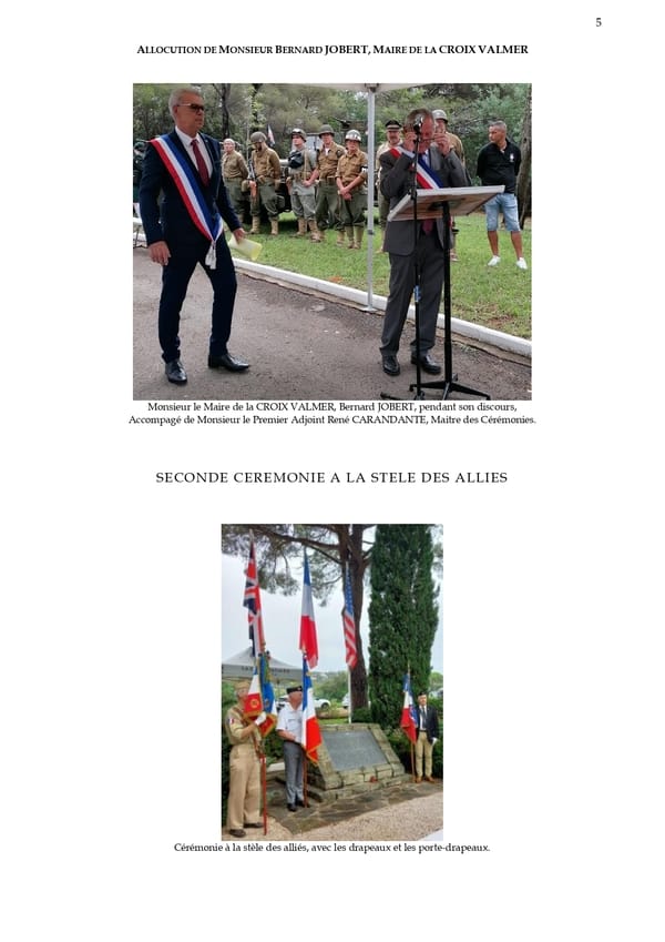 * 80ème ANNIVERSAIRE DEBARQUEMENT CROIX VALMER