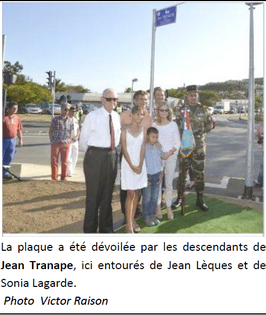 * Nouméa honore Jean TRANAPE