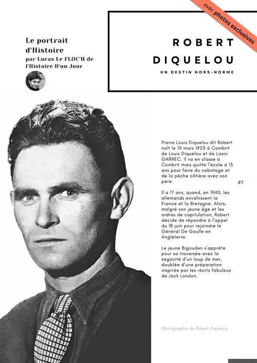 * Histoire de Robert DIQUELOU (BFM, 1er RFM)