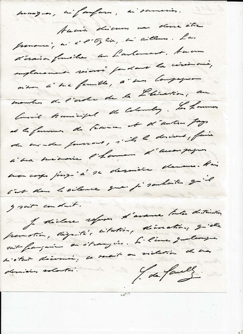 * Trésor d'archives...le testament du général De Gaulle 