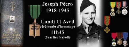 * Joseph Pecro  1918 - 1945. Tué lors des combats de l'Authion