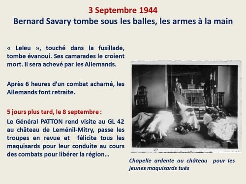 CNRD 2019 : témoignage sur Bernard SAVARY (BIM, 1ère DFL) auprès d'élèves de 3e de l'établissement professionnel Jeanne d'Arc au Havre