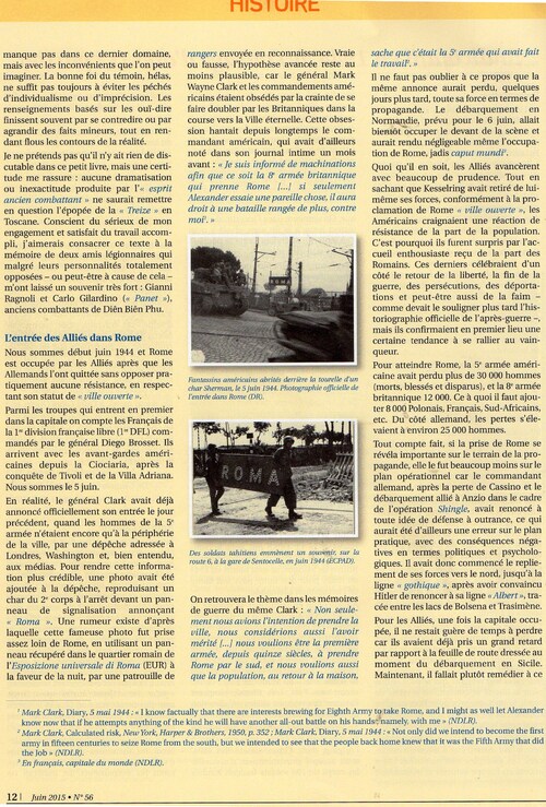 * RADICOFANI 1944, le courage d'oser... vient de paraître dans la Revue de la France Libre