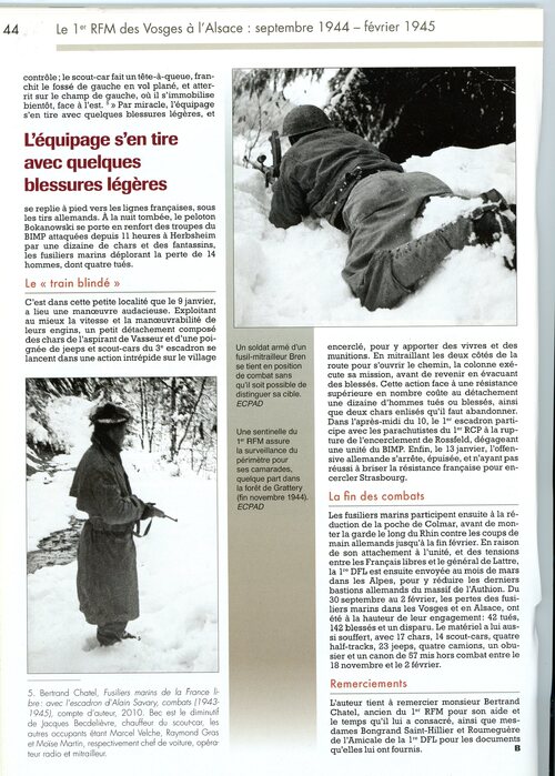 * Le 1er RFM dans les Vosges à l'automne 1944
