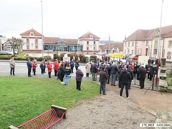 * Cérémonie du 77ème anniversaire de la Libération, le 14 nov. 2021, lors de l'inauguration de deux panneaux relatant le parcours de la 1ère DFL.