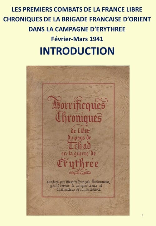 80e Anniversaire de la Campagne d'Erythrée (férier-mars 1941) Une introduction