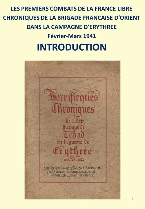 80e Anniversaire de la Campagne d'Erythrée (férier-mars 1941) Une introduction