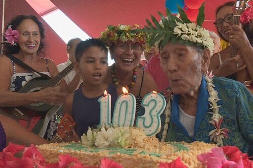 * Un grand anniversaire - Maxime Aubry, vétéran du Bataillon du Pacifique, fête ses 103 ans