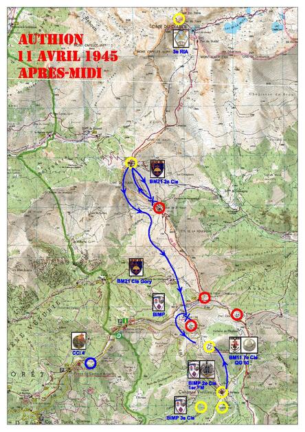 *Etape n° 46 - L'investissement du Massif de l'AUTHION - Journée du 11 avril 1945