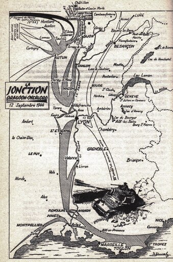 Etape n° 12 - Septembre 1944 - La D.F.L. se regroupe et s’engage dans la remontée du Rhône