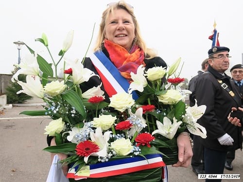* 75 ème anniversaire de la libération de Plancher-Bas. Cérémonie au Monument aux Morts avec remise de médaille de 30 ans de porte-drapeau à Jean Lombard                                       