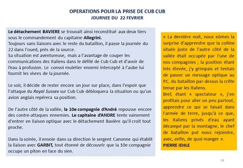 * 80e Anniversaire de la Campagne d'Erythrée (février-avril 1941) - 4 -Le Bataillon de Marche 3 combat à Cub-Cub 