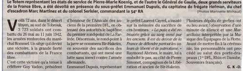Le Var honore Bir Hakeim sous le soleil éclatant de La Farlède