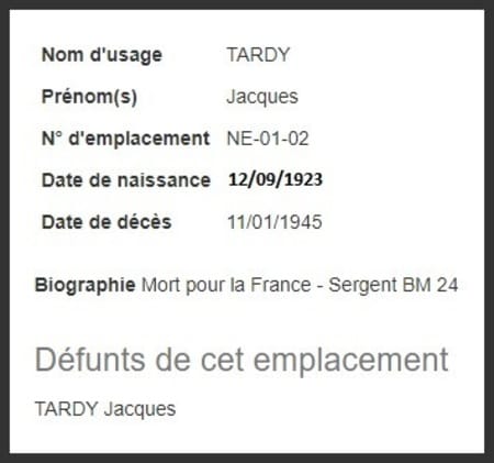 Ancien de la 1ere DFL -Ancien d'Obenheim un nom un visage Roger Legrand