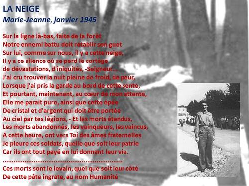 *Etape n° 40 - 25 Janvier 1945 -  Le sacrifice de la 2ème cie Chambarand du B.M 4 à l'Illwald suivi du portrait de Marie-Jeanne