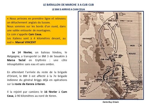 * 80e Anniversaire de la Campagne d'Erythrée (février-avril 1941) - 4 -Le Bataillon de Marche 3 combat à Cub-Cub 