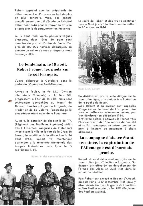 * Histoire de Robert DIQUELOU (BFM, 1er RFM)