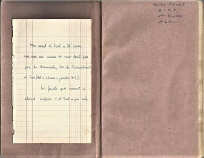 * Carnet de route de Maurice MEHAUT (BIMP) - 1 - Ses deux tentatives d'évasion par l'Espagne pour rejoindre la France Libre