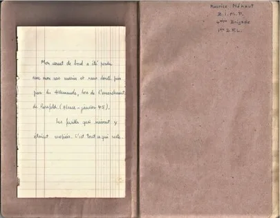 * Carnet de route de Maurice MEHAUT (BIMP) - 1 - Ses deux tentatives d'évasion par l'Espagne pour rejoindre la France Libre