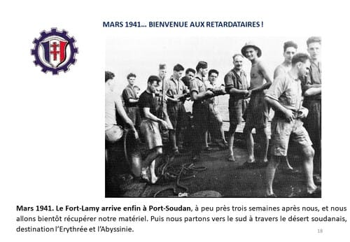 * 80e Anniversaire de la Campagne d'Erythrée (février-mars 1941) - 3 - La Légion et la Compagnie du Train de Port-Soudan à l'Erythrée