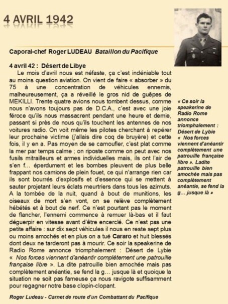 *Roger LUDEAU, l’un des derniers témoins du Bataillon du Pacifique vient de nous quitter