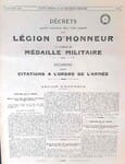* Décrets portant nominations dans l'ordre national de la légion d'honneur et conférant la médaille militaire pour l'année 1944
