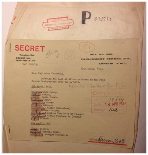 * Trésor d'archives - Le cheminement de Rémy Cescosse ancien du 1er Ra de la 1ère Division Française Libre de Pomarez à Londres  -   Décembre 1942 à Juillet 1943 