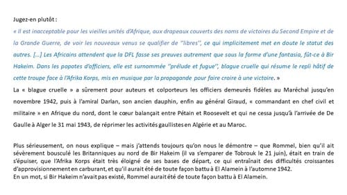 * BIR HAKEIM, de l'histoire à la légende (texte de la conférence de François Broche - 5 Juin 2019 - Paris) 