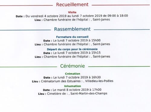 * Faire part de décès - Mr Henri Darré - Ancien de la 1ère DFL