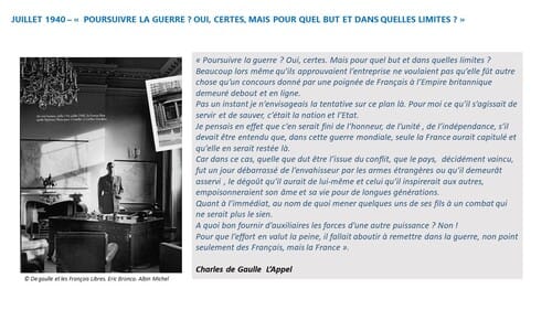 * Ephemeride : Le général de Gaulle et la France Libre - L'Année 1940