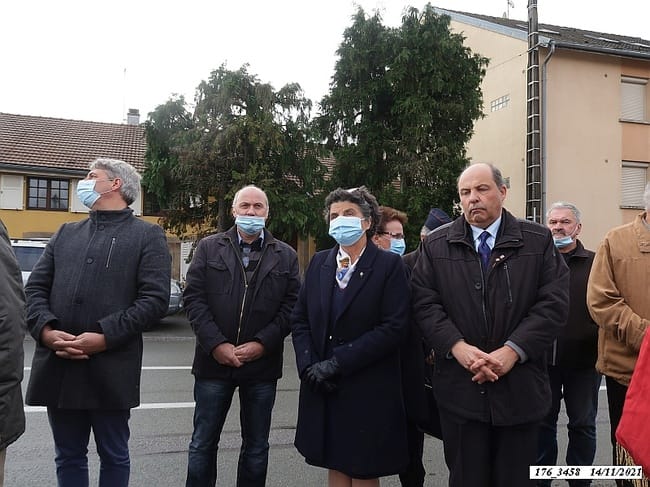 * Cérémonie du 77ème anniversaire de la Libération, le 14 nov. 2021, à la stèle du 