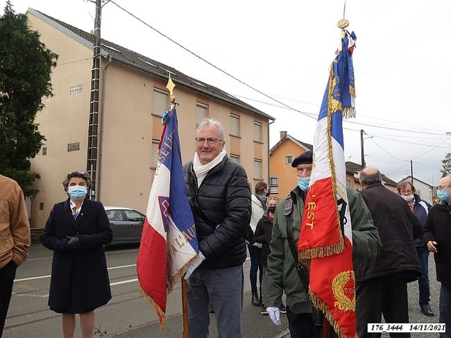 * Cérémonie du 77ème anniversaire de la Libération, le 14 nov. 2021, à la stèle du 