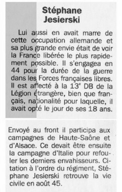 * Trésors d'Archives - Remise de la croix du combattant à trois anciens de la 1ère DFL.