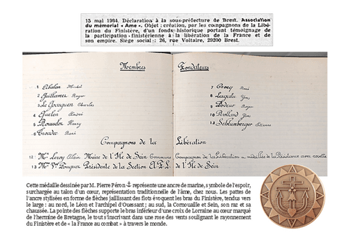 * Inauguration d'une plaque au nom des membres fondateurs du Mémorial du Fort Montbarey (29)