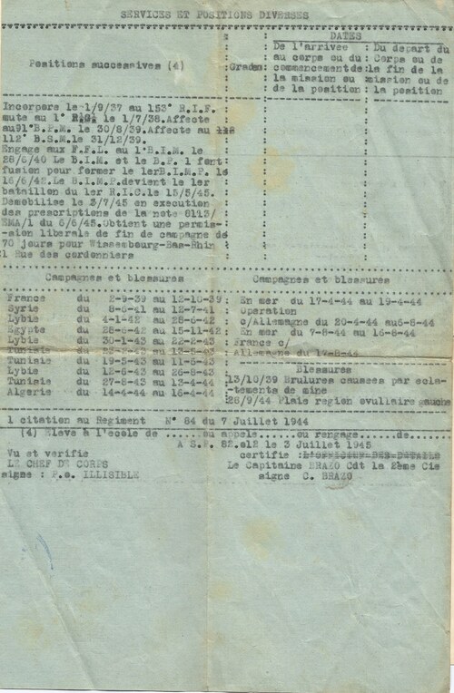 Trésor d'Archives - Le sergent-chef Louis RINGLE, du 1er Bataillon d'Infanterie de Marine