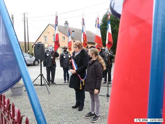 * Cérémonie du 77ème anniversaire de la Libération, le 14 nov. 2021, à la stèle du 