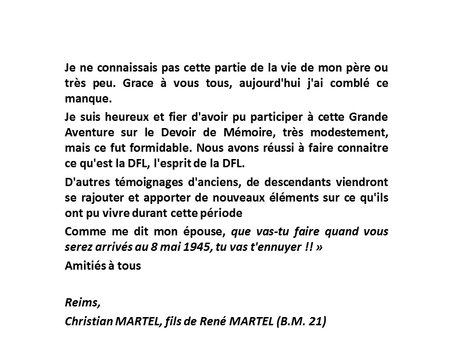 * Avant de nous quitter... un partage de satisfaction(s) avec les contributeurs du projet
