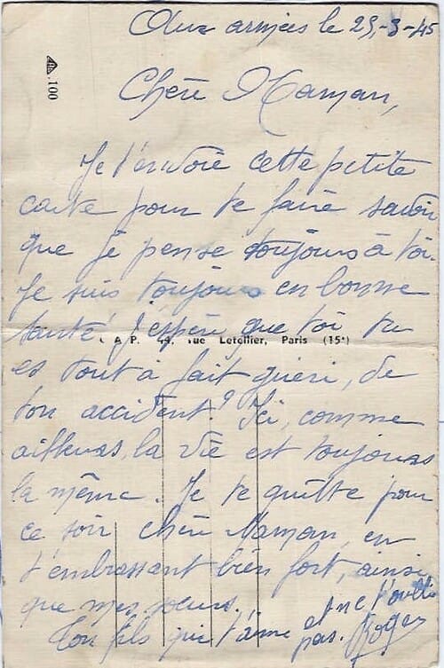 * Page souvenir - Roger Converset-Carthieux ancien des B.M.4 et B.M.5 des Forces Françaises Libres