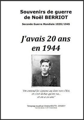 * Page souvenir - Noël BERRIOT - Ancien du B.M.5 - 1ère DFL