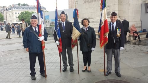 *Cérémonie pour le 76ème anniversaire de la bataille de Bir Hakeim à Paris le 11 juin 2018