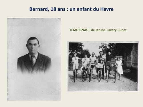 CNRD 2019 : témoignage sur Bernard SAVARY (BIM, 1ère DFL) auprès d'élèves de 3e de l'établissement professionnel Jeanne d'Arc au Havre