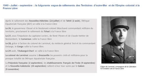 * Ephemeride : Le général de Gaulle et la France Libre - L'Année 1940
