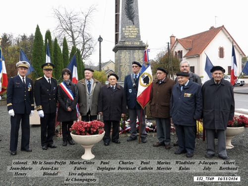 * cérémonie du 75ème anniversaire de la Libération, à la Stèle du 4ème Choc de Cluny, à Frahier-Les-Barres.