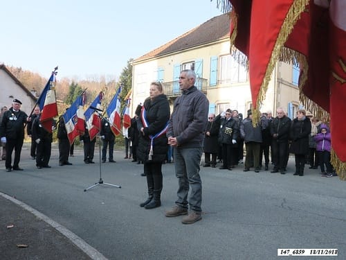 * 74ème anniversaire de la Libération. Cérémonie au Monument aux Morts de Plancher-Bas.
