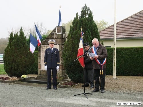 * cérémonie du 75ème anniversaire de la Libération, à la Stèle du 4ème Choc de Cluny, à Frahier-Les-Barres.