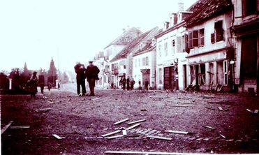 * Etape n° 26 - 22- 23 Novembre 1944 - Libération de Giromagny par les B.M. 5 et 24, le R.F.M. et les Cuirassiers