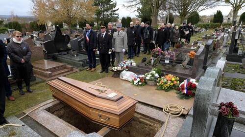 Funérailles de Mr Victor Desmet, l'un des derniers Compagnon de la Libération.