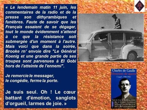 * 11 Juin 2015 : 73e anniversaire de la Sortie de vive force de Bir Hakeim