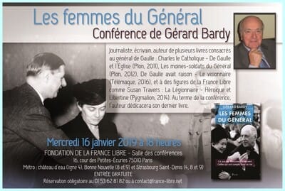 * Les femmes du Général - conférence animée par Gérard Bardy, écrivain et journaliste
